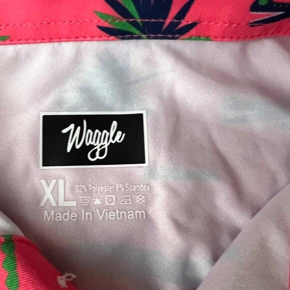 Waggle Alligator Palm Polo Shirt  Pink Boys Size XL - Picture 6 of 6